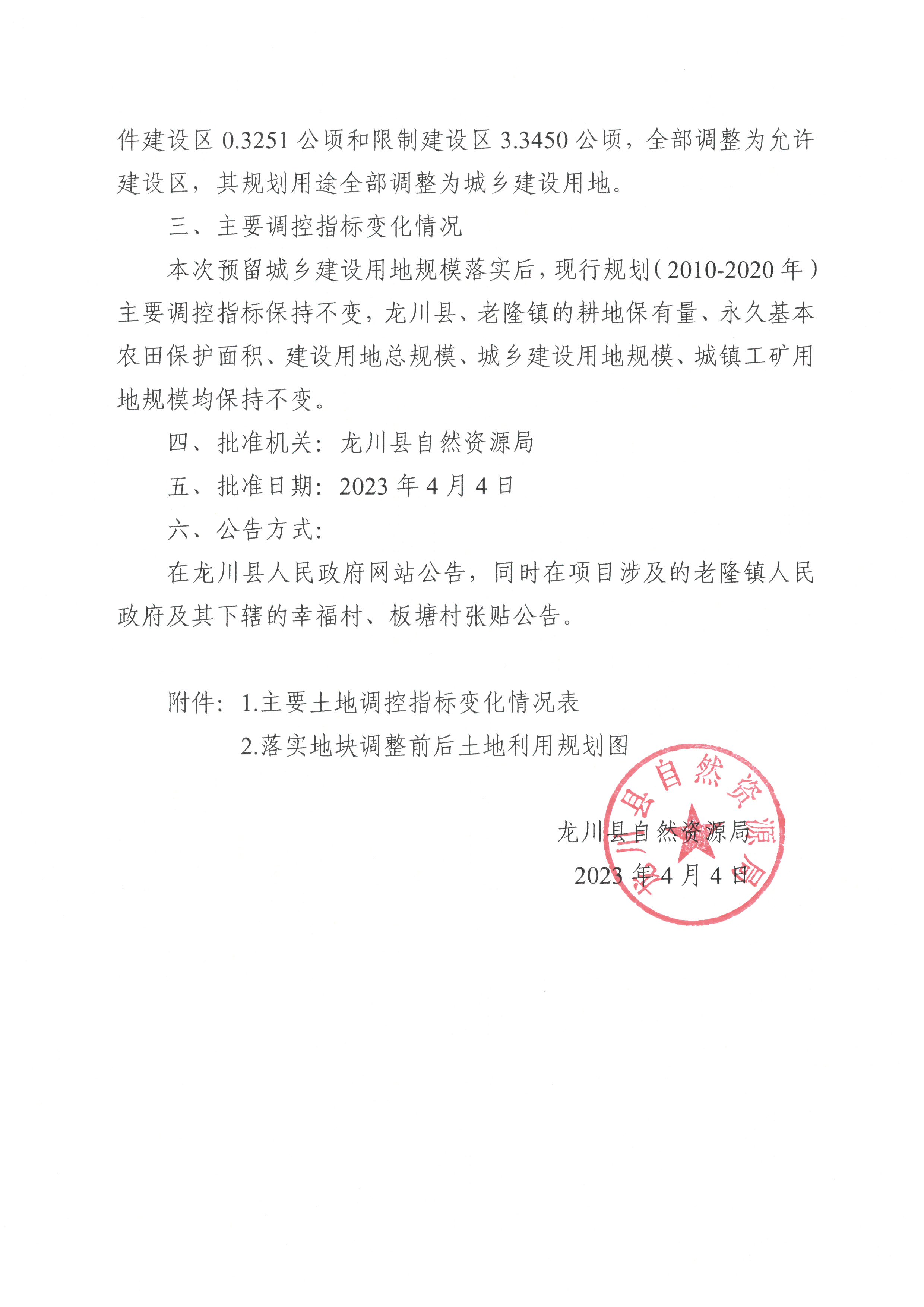 关于《河源市龙川县预留城乡建设用地规模使用审批表（老隆镇幸福村、板塘村）》成果的公告-2.jpg
