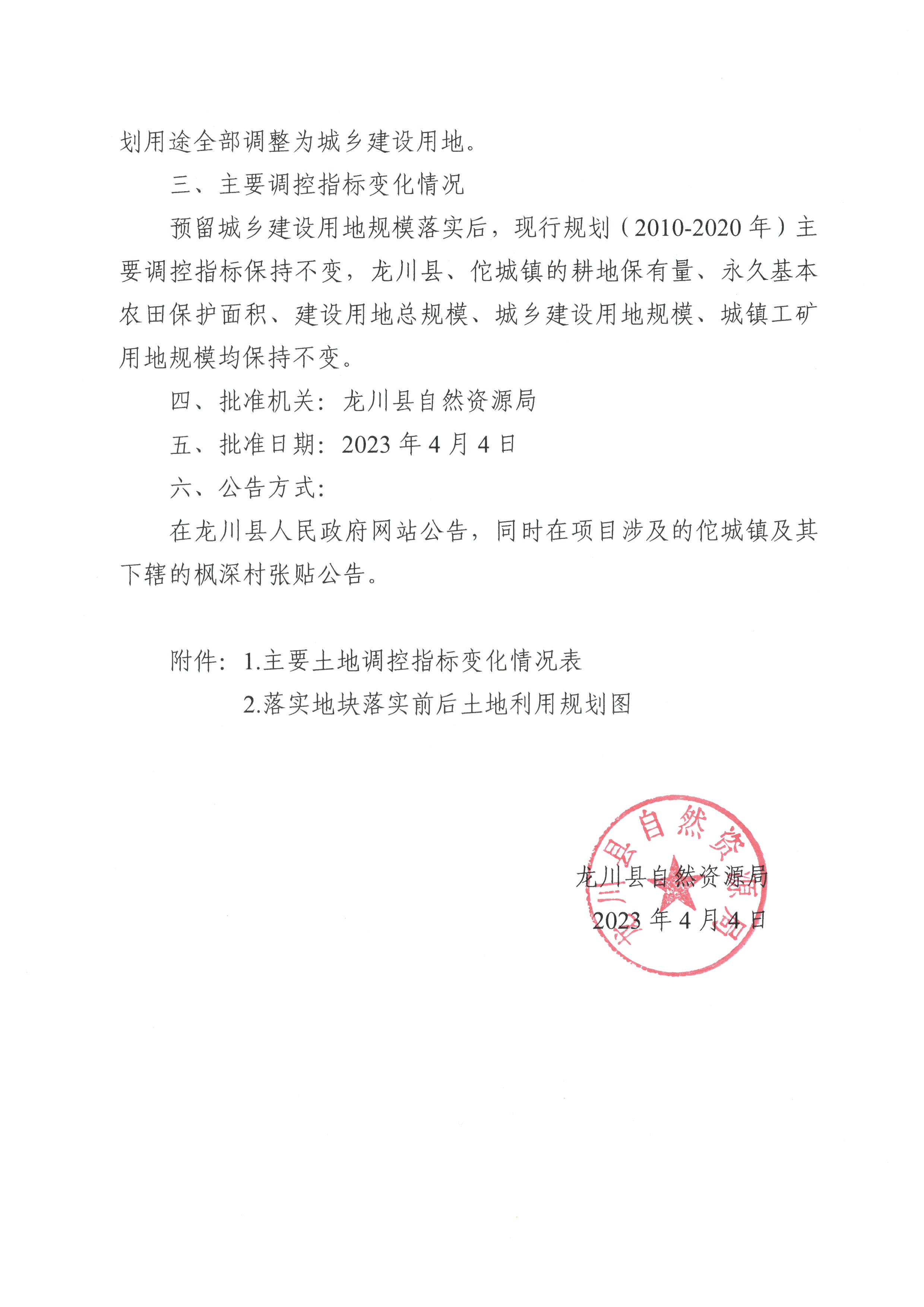 关于《河源市龙川县预留城乡建设用地规模使用审批表（佗城镇枫深村）》成果的公告-2.jpg